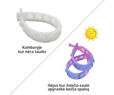 Antistresinis žaislas POP-IT spalvą keičianti apyrankė