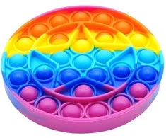 Antistresinis žaislas POP-IT spalvotas apskritimas su žvaigžde, Ø 12,3 cm
