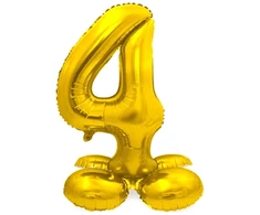 Auksinis pastatomas balionas - skaičius 4, 40 cm