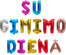 Balionų girlianda "Su gimimo diena", h 36 cm