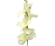 Baltas dirbtinis kardelis ant koto, 57 cm