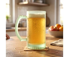 Baltas matinio stiklo bokalas, 500 ml