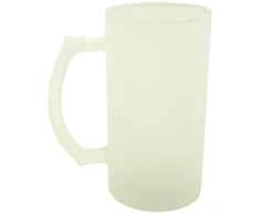 Baltas matinio stiklo bokalas, 500 ml