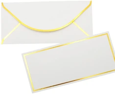 Baltas vokas su kvietimo kortele 19x9,5 cm, 190 g
