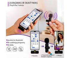 Belaidis „iPhone“ (prisegamas) mikrofonas
