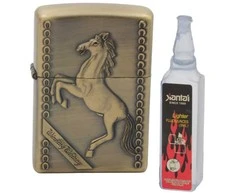 Benzininis žiebtuvėlis su Arkliu 2in1