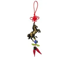 Dekoracija Arklys su raudonu siūlu, 19 cm