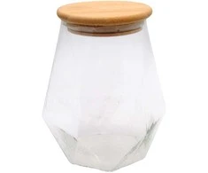 Dekoratyvinis stiklinis indelis su dangteliu, 950 ml