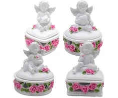 Dėžutė su angelu, 12 cm - Ovalas