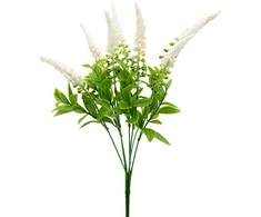 Dirbtinė balta Veronikos puokštė, 38 cm