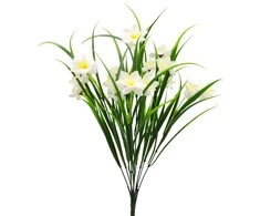 Dirbtinė baltų narcizų puokštė, 45 cm