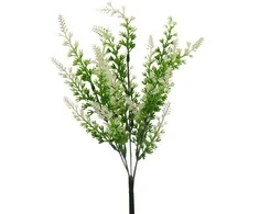 Dirbtinė baltų viržių puokštė, 39 cm