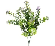 Dirbtinė buksmedžio puokštė, 38 cm - Balta