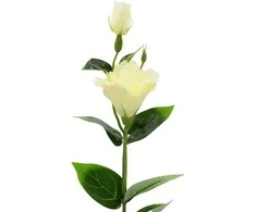 Dirbtinė gėlė eustomos šakelė, 55 cm - Baltai rožinė