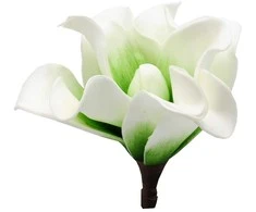 Dirbtinė gėlė magnolijos žiedas - Baltai žalsva