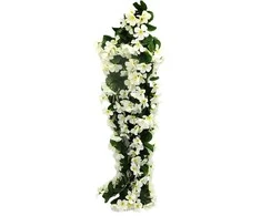 Dirbtinė gėlė žibutė-vijoklis, 80 cm - Balta