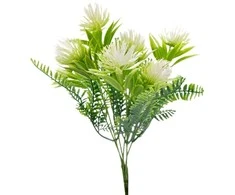 Dirbtinė gėlių puokštė, 36 cm - Violetinė