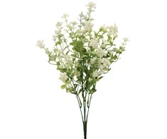 Dirbtinė gėlių puokštė, 38 cm - Balta