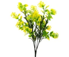 Dirbtinė geltonos spalvos gėlės puokštė, 50 cm