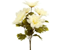 Dirbtinė jurginų puokštė, 44 cm - Balta