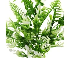 Dirbtinė lapų puokštė su bruknienojais, 32 cm
