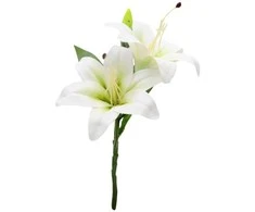 Dirbtinė lelijų šaka, 33 cm - Oranžinė