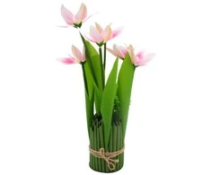Dirbtinė orchidėjų puokštė, 30 cm - Balta