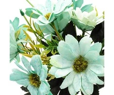 Dirbtinė ramunių puokštė, 20 cm - Melsva