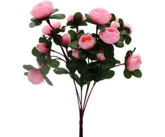 Dirbtinė rožinė vėdryno puokštė, 34 cm