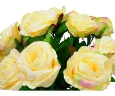 Dirbtinė rožių puokštė, 31 cm - Oranžinė