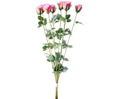Dirbtinė rožių puokštė, 70 cm - Violetinė