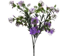 Dirbtinė violetinės spalvos gėlės puokštė, 50 cm