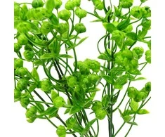Dirbtinė žalių linų žiedų puokštė, 32 cm
