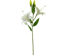 Dirbtinė žalsva lelijų šaka, 65 cm