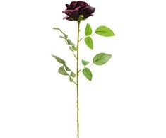Dirbtinės rožės šaka, 70 cm - Pilka