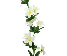 Dirbtinių jazminaičių girlianda, 220 cm - Geltona