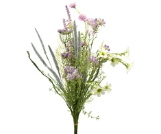 Dirbtinių violetinių lauko gėlių puokštė, 58 cm
