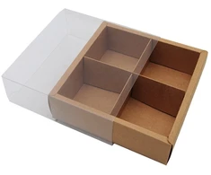 Dovanų dėžutė 4 skyrių, 15,5x15,5x5 cm