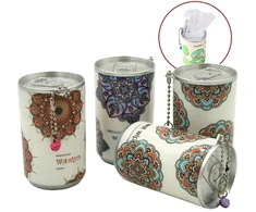 Drėgnos servetėlės mini skardinėse „Mandala“, 30 vnt.