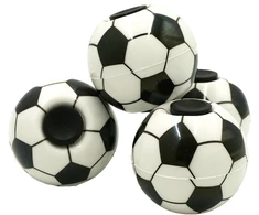 Futbolo kamuoliukas ir suktukas (spineris) 2-viename, 7,6 cm