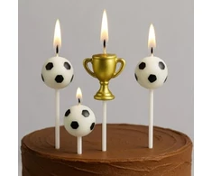 Futbolo tematikos torto žvakučių rinkinys, 13,5 cm