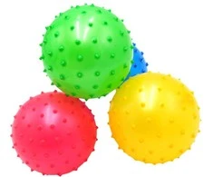 Kamuolys su masažiniais spygliukais, 12 cm - Žalia