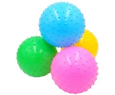 Kamuolys su masažiniais spygliukais, 22 cm - Žalia