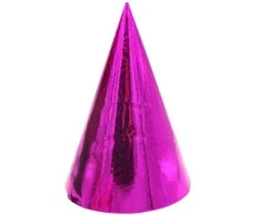 Kepurė Rožinė gimtadienio kepuraitė, h 20 cm