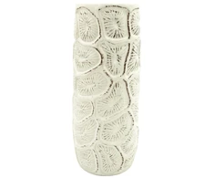 Keraminė balta vaza Koralai, 28 cm