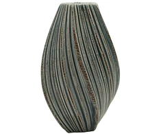 Keraminė tamsiai mėlyna vaza, 23 cm
