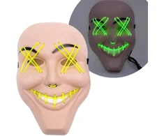 LED šviečianti veido kaukė - Mėlyna