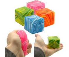 Marmurinis antistresinis minkomas žaislas Kubas, 5 cm - Žalia