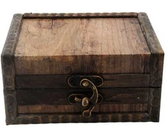 Medinė sendinta skrynutė, 12x5x10 cm