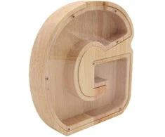 Medinė taupyklė "Raidė-G", 18 cm